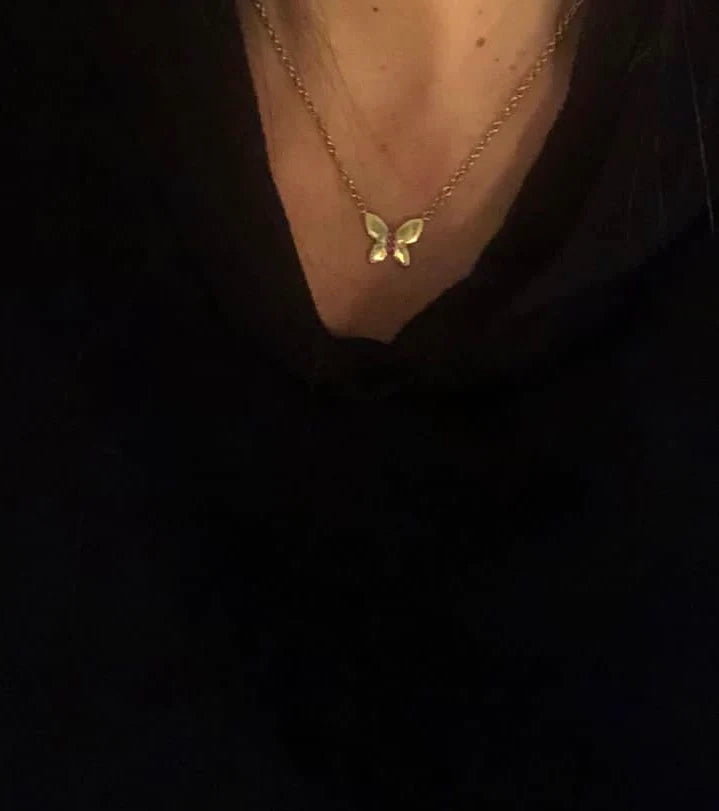 Shrink Plastic Butterfly Necklace by Johanna Love