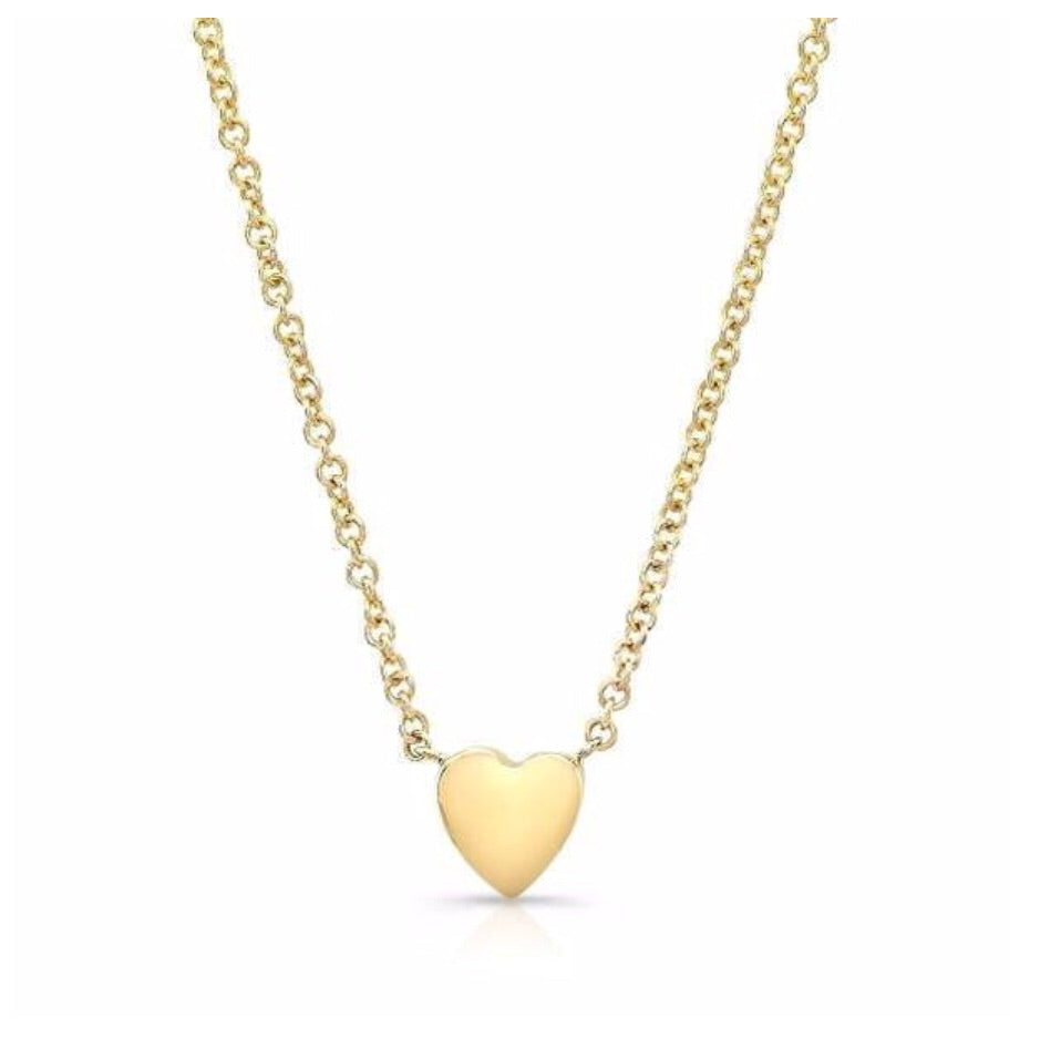  Picuzzy Heart Necklaces for Women, 14k Dainty Gold