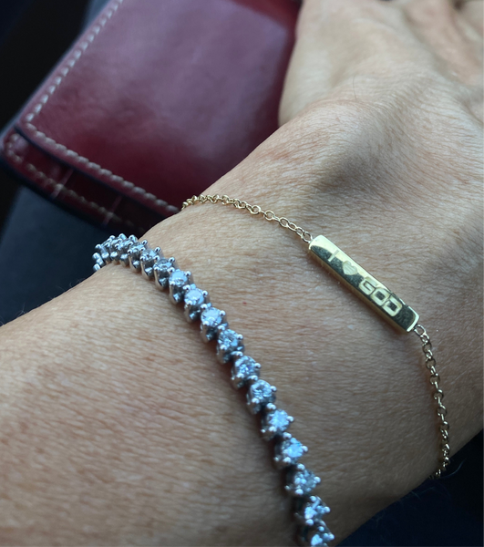 The BETH Double Sided Bracelet in Sterling Silver