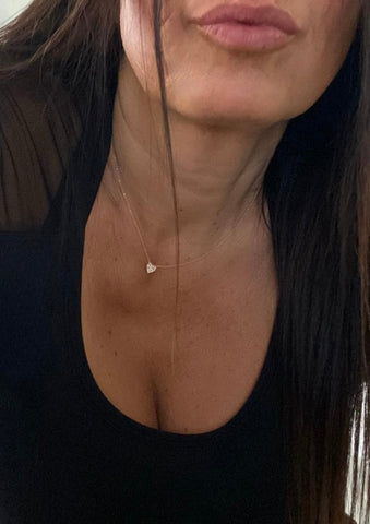 diamond heart  necklaces by Paulina jewelry 