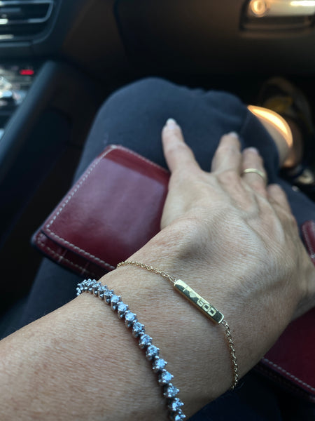 The BETH Double Sided Bracelet in Sterling Silver