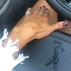 The Derby ring bracelet made by hand in solid gold