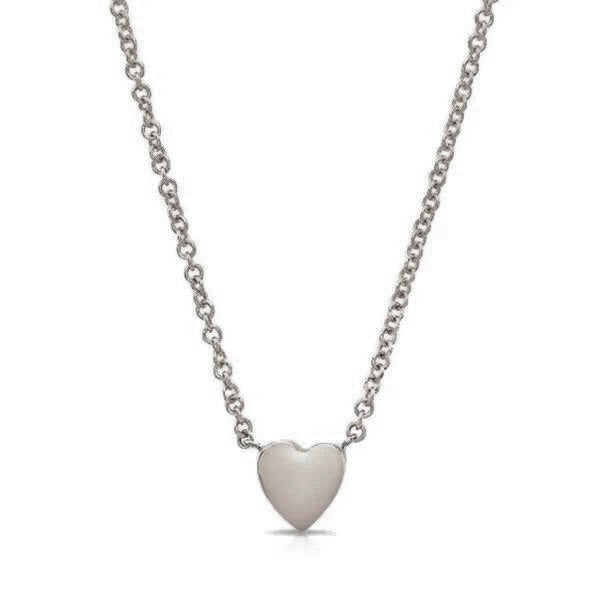 Simply perfect - Dainty Heart Necklaces In Solid Sterling silver and Italian Sterling silver chains