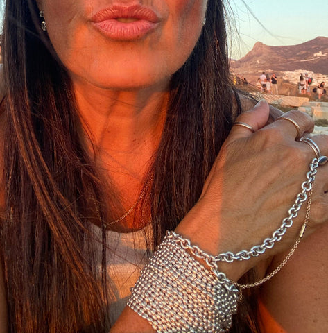 One of Paulina's signature ring bracelets
fine jewelry that feels good