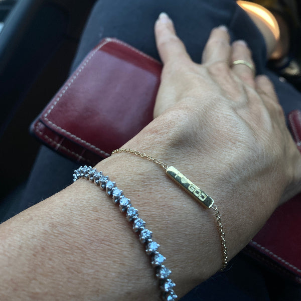 The BETH Double Sided Bracelet in Sterling Silver