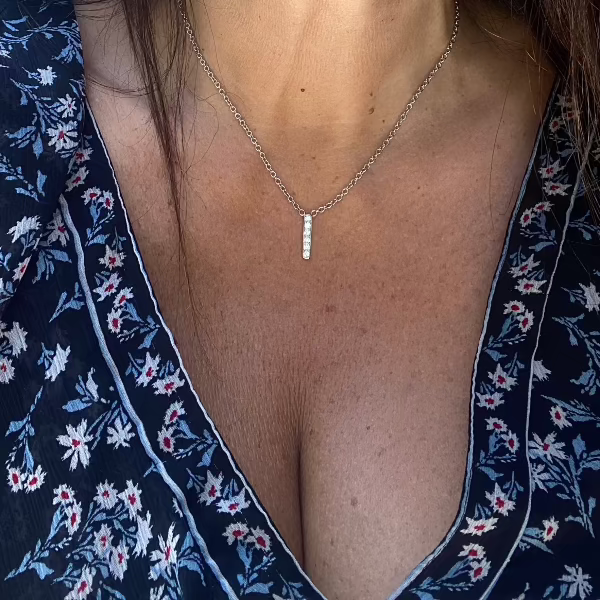 Necklace made by hand in solid 18K gold, 18K Italian gold chains and brilliant diamonds