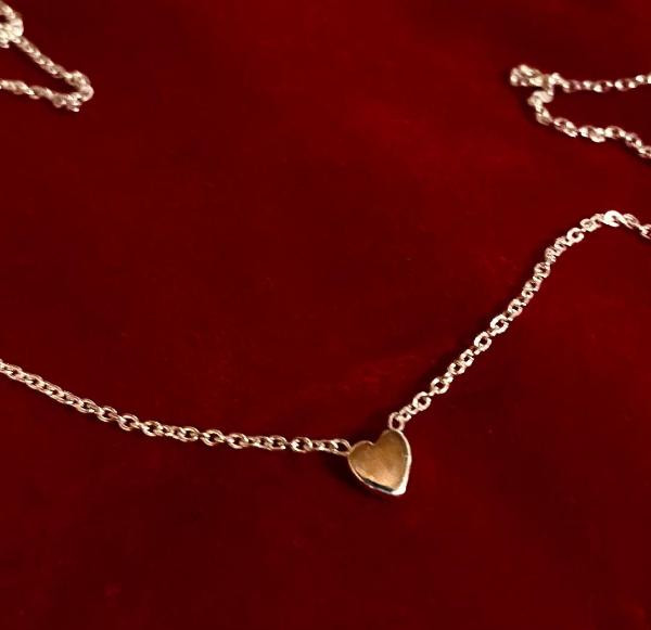 Dainty Heart Necklaces In Solid Sterling silver and Italian Sterling silver chains