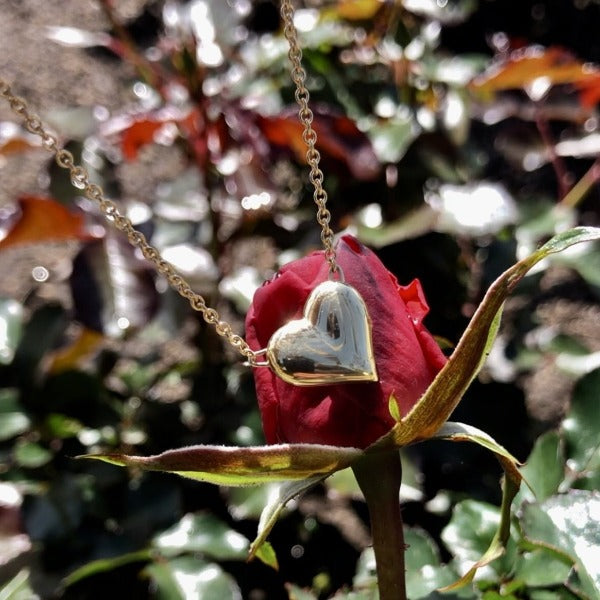 Paulina Jewelry- handmade heart necklace in solid 18K gold