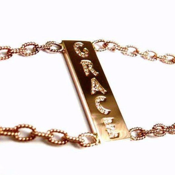 The "2 CHAINS" LOVE Bracelet in Solid 18K Gold And Diamonds