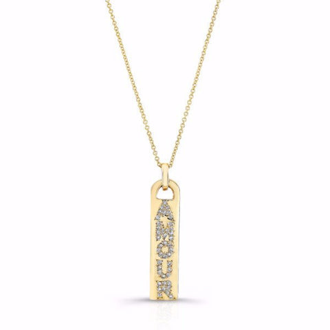 The Amour necklaces are made by hand in solid gold, Italian gold chains and brilliant diamonds. Available in rose, yellow and white gold. Made by hand in USA. Free shipping on all domestic orders. www.paulinajewelry.com