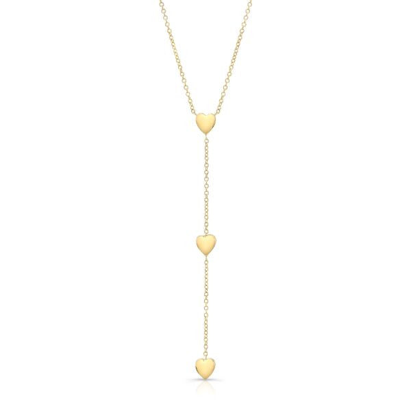 The "Devin Blue" lariat is made by hand in solid 18k gold and 18k Italian gold chains. Available in solid rose, yellow and white gold and also with diamonds. Made by hand in USA. Expected shipping: 3 business days.