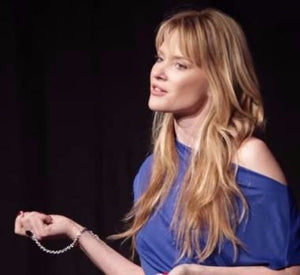 Justine Musk with the NINI ring bracelet by Paulina Jewelry www.paulinajewelry.com