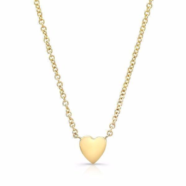 Heart necklaces made by hand in solid 18k gold and 18k Italian gold chains. Available in solid rose, yellow and white gold and also with diamonds. Made by hand in USA. Expected shipping 3 business days 