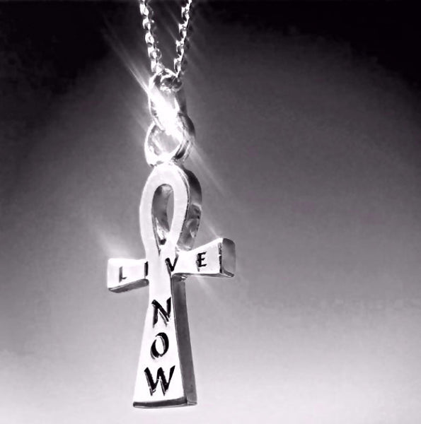 The "William" -"Live Now" Ankh is made by hand in solid sterling silver and Italian sterling silver chains. Made by hand in USA. www.paulinajewelry.com 