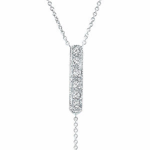 Diamond lariat made by hand in solid 18k gold, 18k Italian gold chains and diamonds. Available in solid 18k white, yellow and rose gold. Made by hand in USA. Expected shipping 5-7 business days.