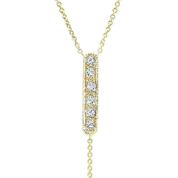 Diamond lariat made by hand in solid 18k gold, 18k Italian gold chains and diamonds. Available in solid 18k white, yellow and rose gold. Made by hand in USA. Expected shipping 5-7 business days.
