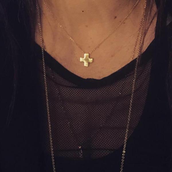 Cross made by hand in solid 18K gold and 18K Italian gold chains. Available in solid 18k rose, yellow and white gold. Made by hand in USA. Expected shipping 3-5 business days