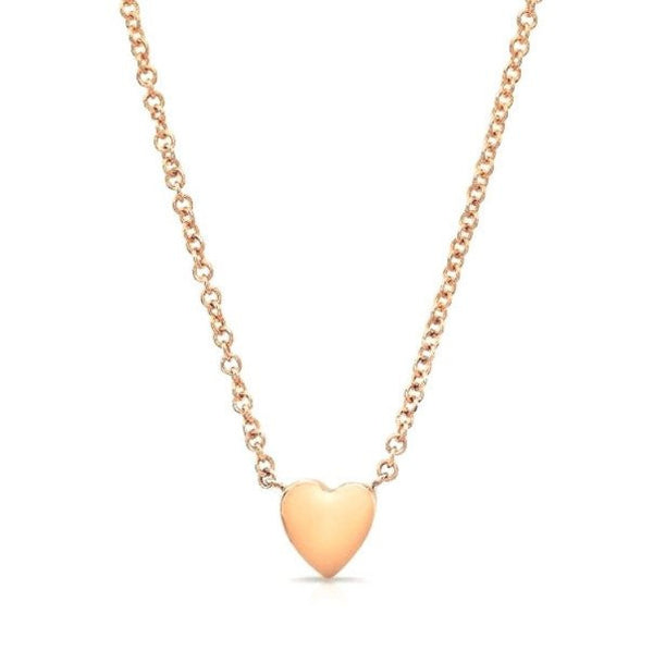 Dainty Heart Necklaces In Solid Sterling silver and Italian Sterling silver chains