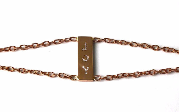 The JOY "2 CHAINS" Bracelet In Solid 18K Gold And Diamonds