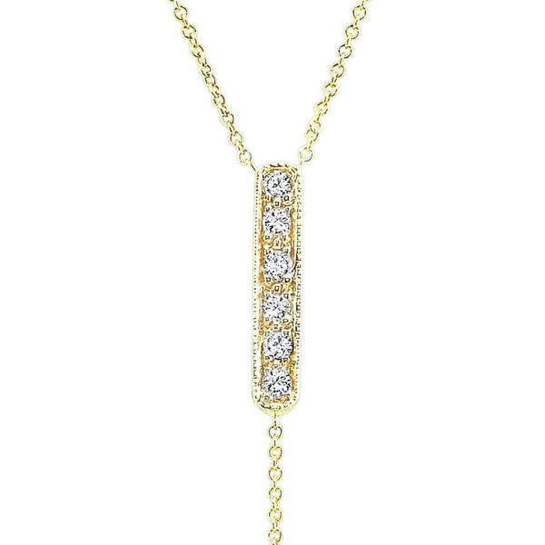 The CARRIE Lariat In Solid 18K Yellow Gold And Diamonds